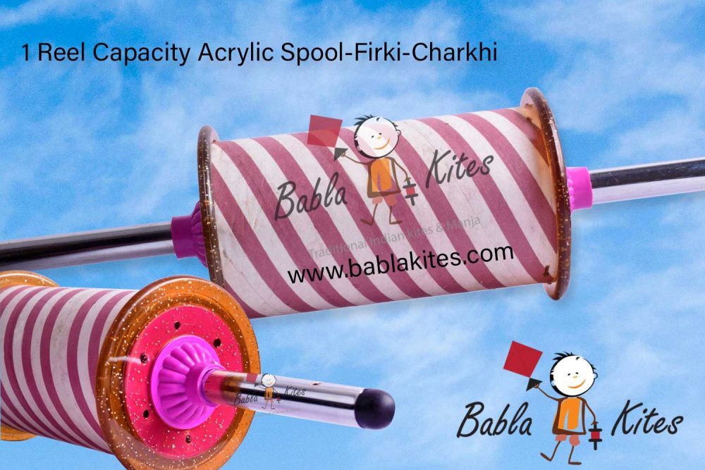 1 Reel Capacity Empty Acrylic Spool/Firki/Charkhi For Kite Flying + Free Shipping 2