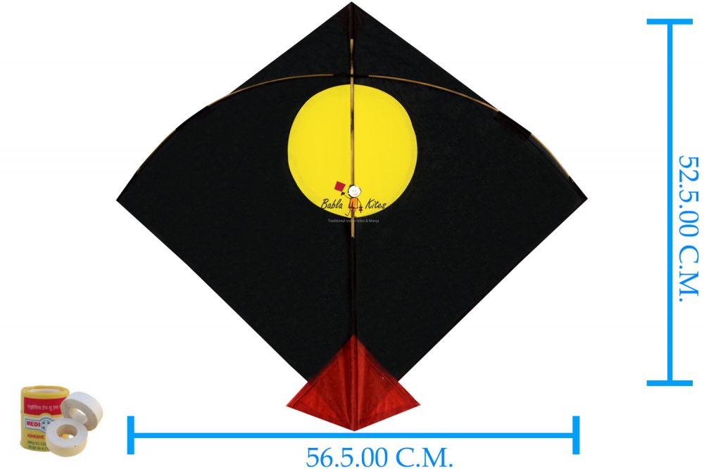 Babla 40 Designer Black Bareilly Patang Kites (Size 56.5*52.5 Centimeter) + Free Shipping 2