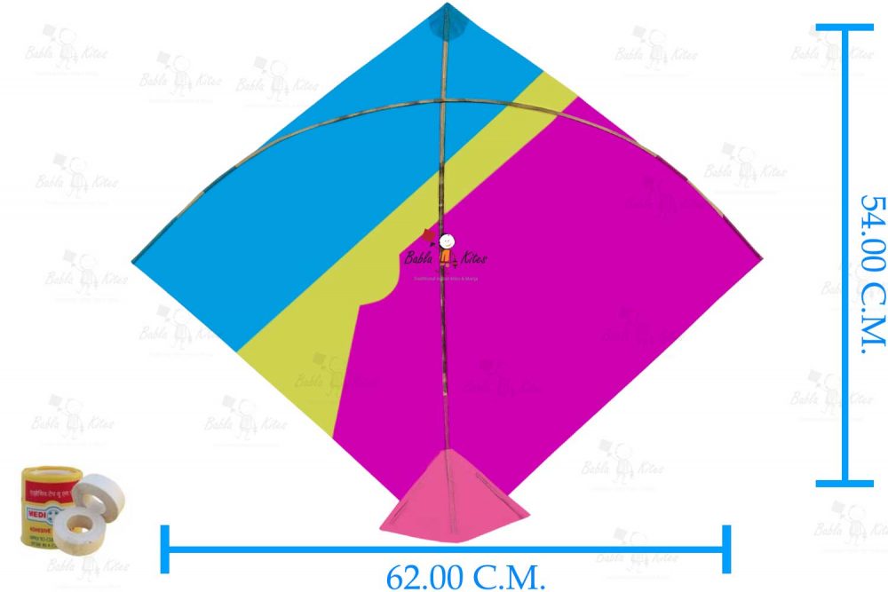 Babla 40 Designer Fighter Adadhiya Patang Kites (Size 62*54 Centimeter) 4