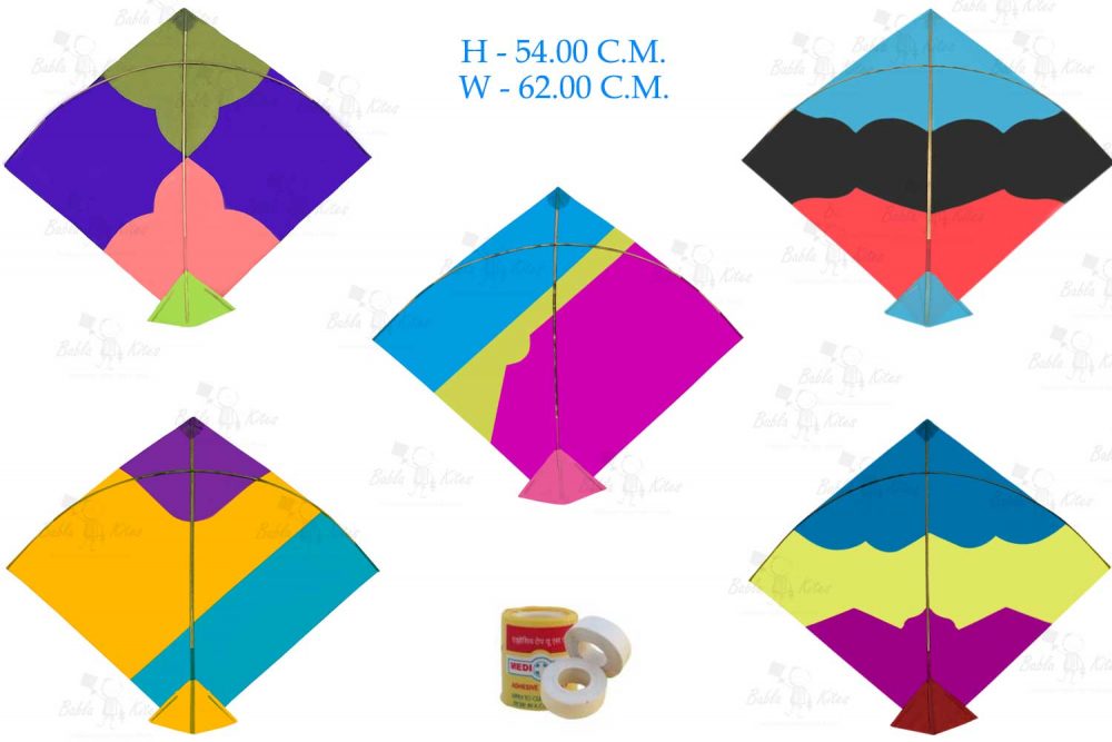 Babla 40 Designer Fighter Adadhiya Patang Kites (Size 62*54 Centimeter) 3