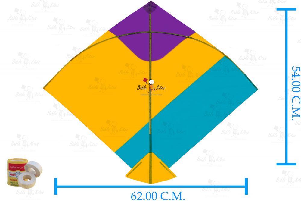 Babla 40 Designer Fighter Adadhiya Patang Kites (Size 62*54 Centimeter) 2