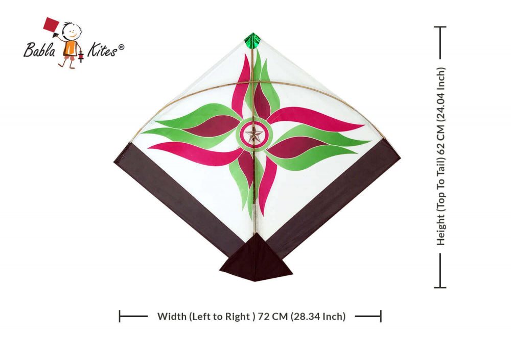 Babla 40 Designer Baana White Ponia Kites (Size 72*62 Centimeter) 0.75 Tawa Kites + Free Shipping 4
