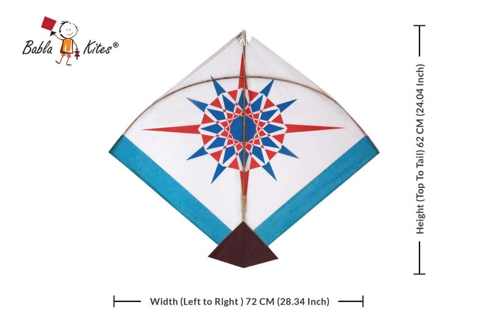 Babla 40 Designer Baana White Ponia Kites (Size 72*62 Centimeter) 0.75 Tawa Kites + Free Shipping 5