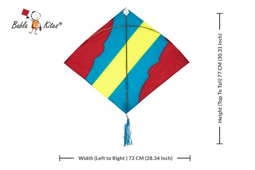 Babla 40 Baana Designer Ponia Kites Height (Top To Tail) 77 CM (30.31 Inch)- width(Left to Right ) 72 CM (28.34 Inch) (0.75 Tawa) + Free Shipping) 1