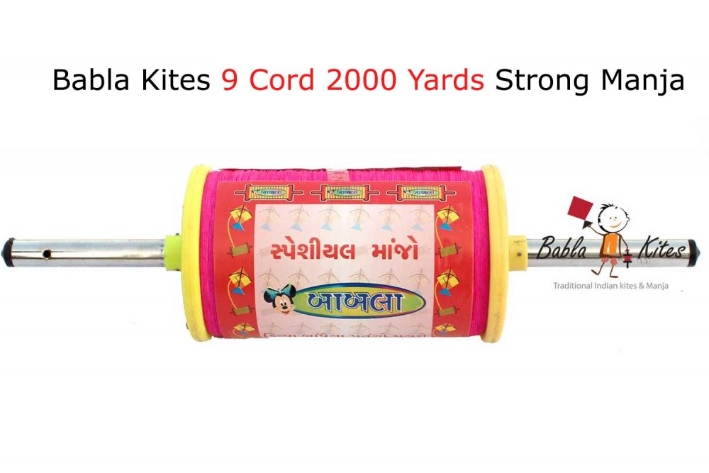 Babla Kites 9 Cord 2000 Yards Strong Manja/Thread Panda No.2 + Free Shipping 1