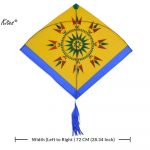 Babla 40 Baana Yellow Designer Ponia Kites Height (Top To Tail) 77 CM (30.31 Inch)- width(Left to Right ) 72 CM (28.34 Inch) (0.75 Tawa) + Free Shipping) 9