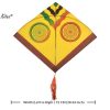 Babla 40 Baana Yellow Designer Ponia Kites Height (Top To Tail) 77 CM (30.31 Inch)- width(Left to Right ) 72 CM (28.34 Inch) (0.75 Tawa) + Free Shipping) 10