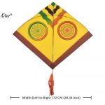Babla 40 Baana Yellow Designer Ponia Kites Height (Top To Tail) 77 CM (30.31 Inch)- width(Left to Right ) 72 CM (28.34 Inch) (0.75 Tawa) + Free Shipping) 10