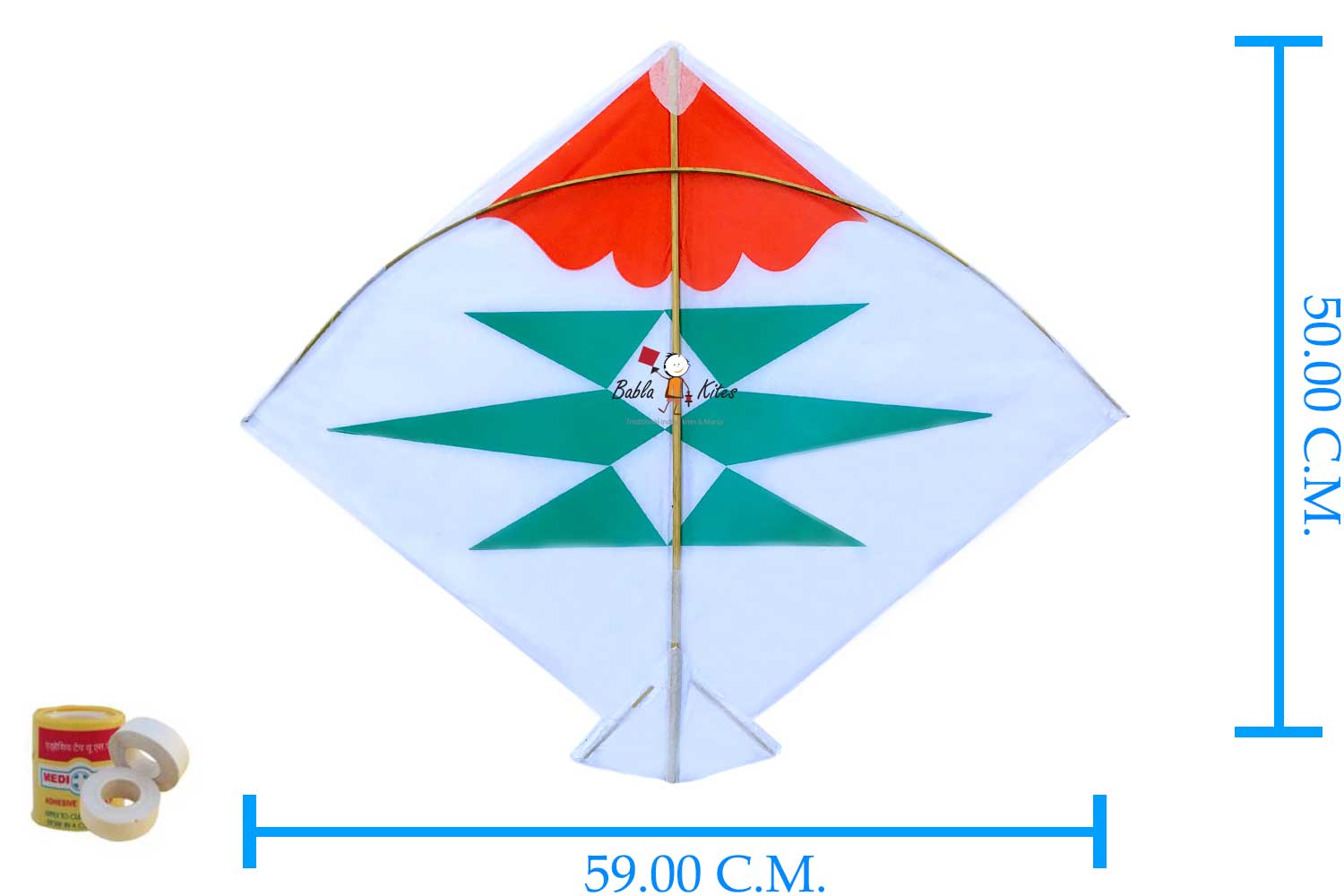 Buy Babla 40 Designer Adadhiya Patang Kites (Size 50*59 Centimeter ...