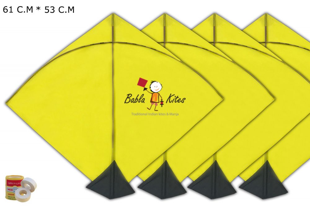 Babla Sp 40 Lemon Yellow Patang Kites (Size 53*61 Centimeter) + Free Shipping 1