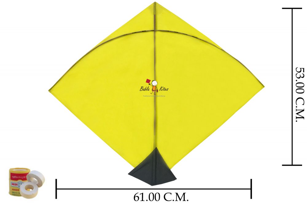 Babla Sp 40 Lemon Yellow Patang Kites (Size 53*61 Centimeter) + Free Shipping 2