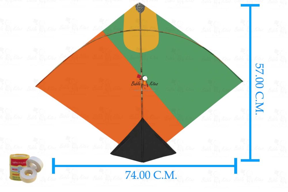 Babla 40 Designer Fighter Ponia Cheel Kites (Size 74*57 Centimeter)