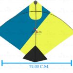 Babla 40 Designer Fighter Ponia Cheel Kites (Size 74*57 Centimeter)