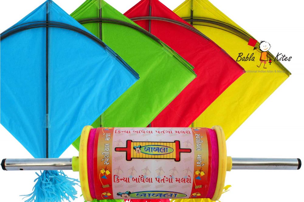 80 Indian Fighter Rocket Kites + 2 Special Indian Strong Kite Flying Thread 9 Cord 900 Metre Manjha (Combo) 1