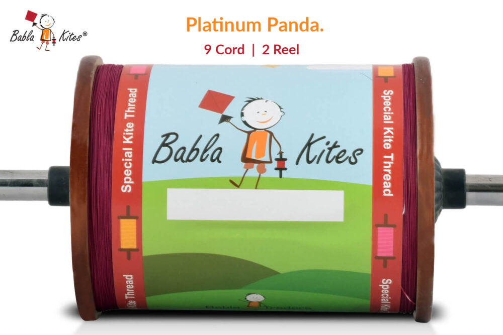9 Cord Platinum Panda Manjha (2.5 Reel/2500 Meter) Made by Bareli Experts (6 Time Coating Manjha)+ Free Shipping 2