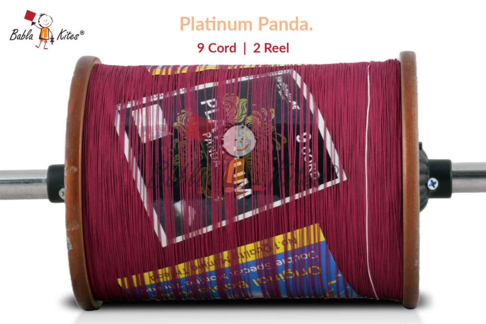 9 Cord Platinum Panda Manjha (2.5 Reel/2500 Meter) Made by Bareli Experts (6 Time Coating Manjha)+ Free Shipping 1