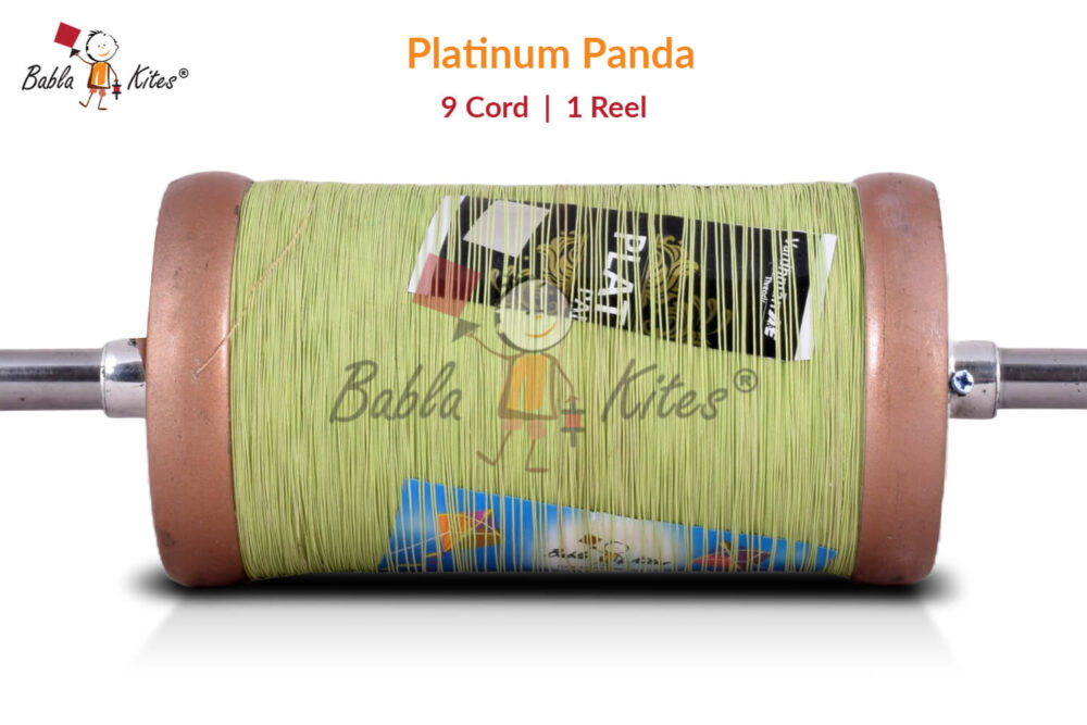 9 Cord Platinum Panda Manjha (1 Reel) Made by Bareli Experts (6 Time Coating Manjha) + Free Shipping 1