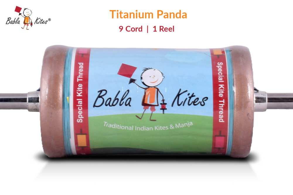 9 Cord Titanium Panda Manjha (1 Reel) Made by Bareli Experts + Free Shipping 2