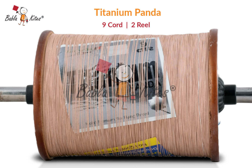 9 Cord Titanium Panda Manjha (2.5 Reel/2200 meter) Made by Bareli Experts (6 Time Coating Manjha) + Free Shipping 1