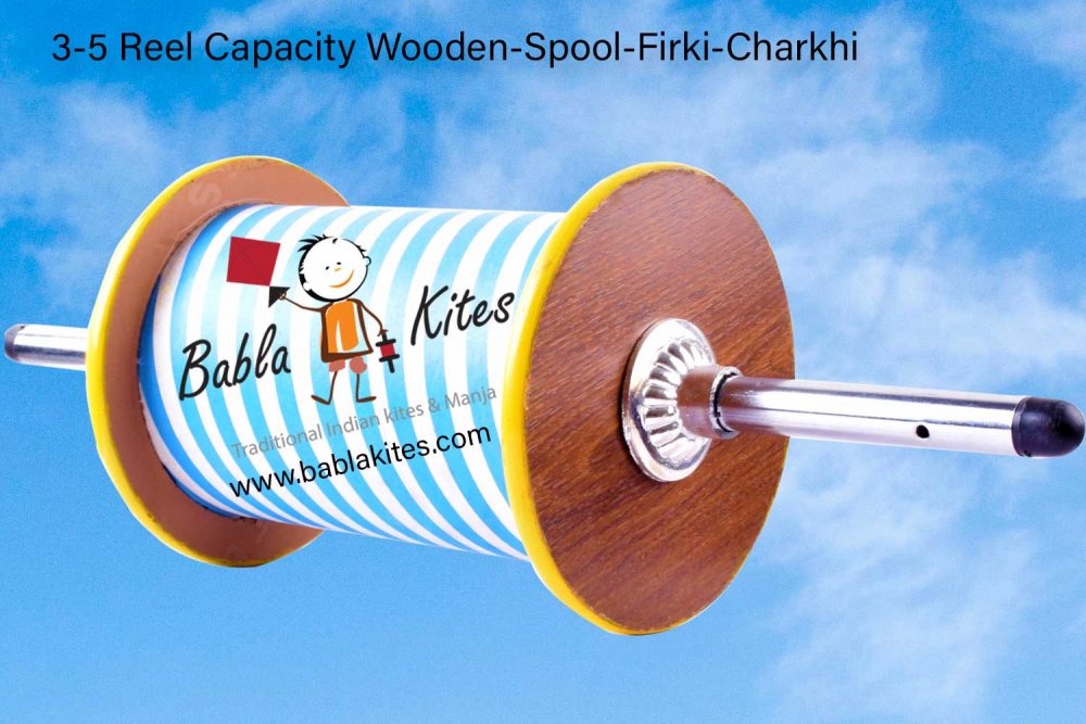 3-5 Reel Capacity Empty Wooden Spool/Firki/Charkhi For Kite Flying + Free Shipping 2