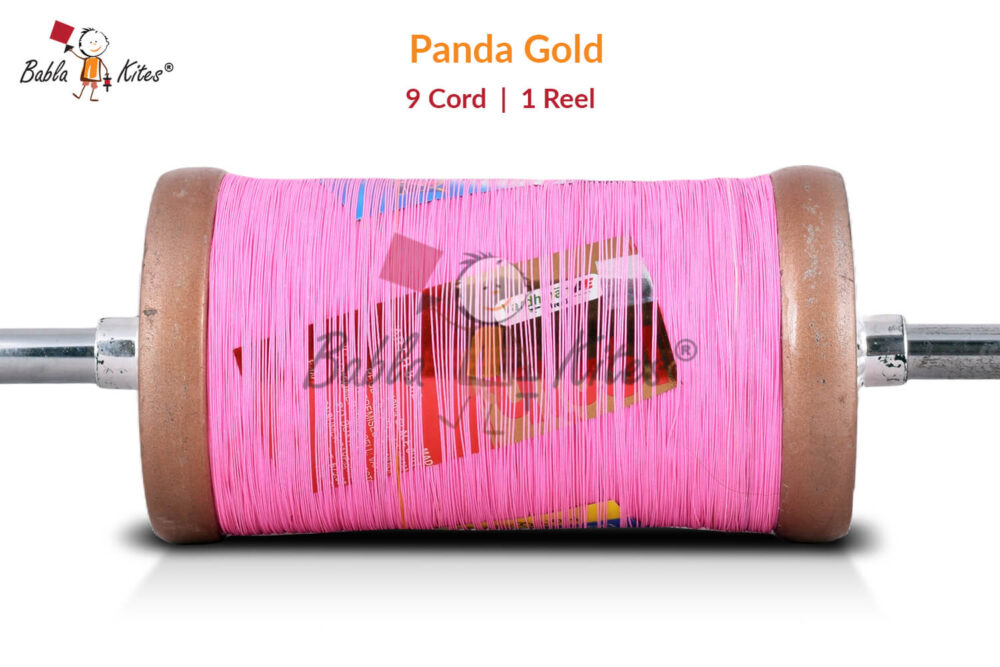 Panda Gold 9 Cord Manjha (1 Reel) Extra Strong Kite Thread Cutting Manjha + Free Shipping 1