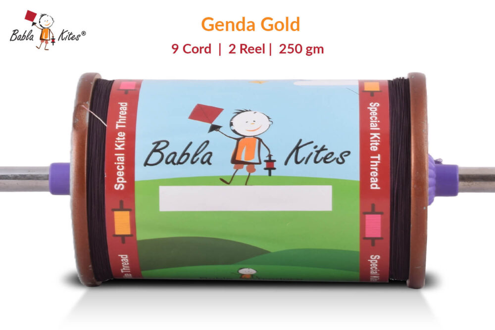 Panda Gold 9 Cord Manjha (2.5 Reel / 2500 Meter) Extra Strong Kite Thread Cutting Manjha + Free Shipping 2