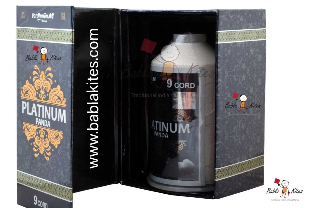 9 Cord Vardhaman Platinum Panda White Cotton Thread for Kite Flying (Original) 250gm Magnet box + 50 Rs Shipping 3