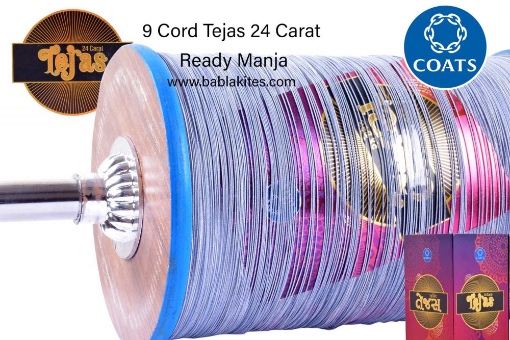 Coats Tejas 24 Carat 9 Cord Manjha (2.5 Reel/2500 Meter) Extra Strong & Alternative to YKC Manjha (6 Time Coating Manjha) + Free Shipping 2