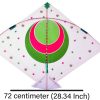 Babla 40 Designer White Ponia Cheel Kites (Chand & Mor) (Size 72*62 Centimeter) 0.75 Tawa Kites + Free Shipping