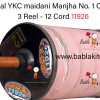 YKC URF Chutka Ustad 12 Cord 3 Reel 11926 Original Maidani Manjha