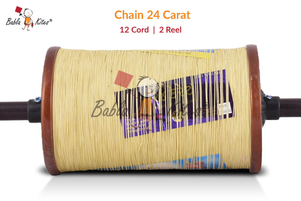 12 Cord All New 24 Carat by Coats Manjha (250 gm/2.5 Reel) Made by Bareli Experts (6 Time Coating Manjha) + Free Shipping 1