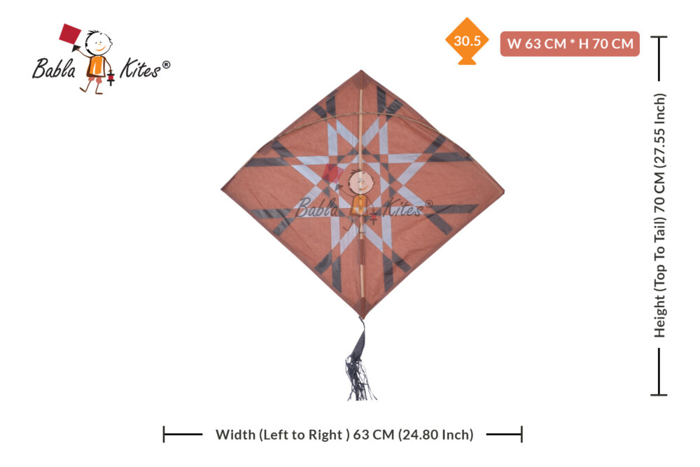 Aadhi / Adadhiya Gol Printed Ghesia Kites