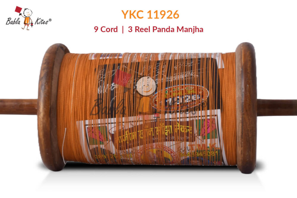 YKC 11926 9 Cord 3 Reel Panda Manjha