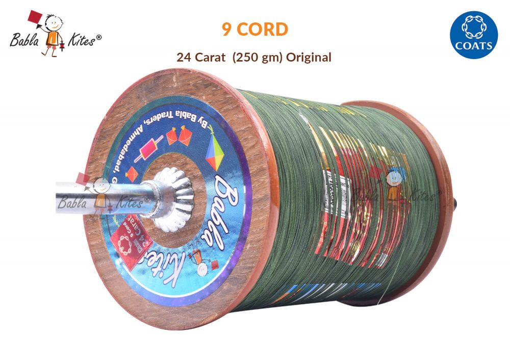 9 Cord Coats 24 Carat Manjha (250 gm/2.5 Reel) Made by Bareli Experts + Free Shipping 2