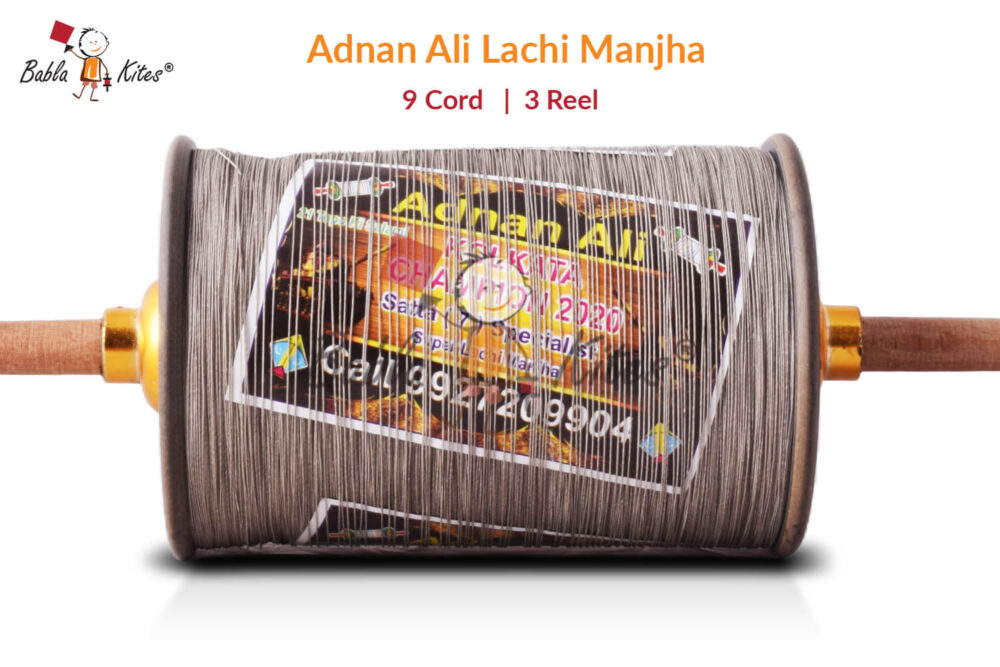 Original Adnan Ali Super Lachi Manjha - 9 Cord (3 Reel) Tournament Winner Manjha + Free Shipping 1
