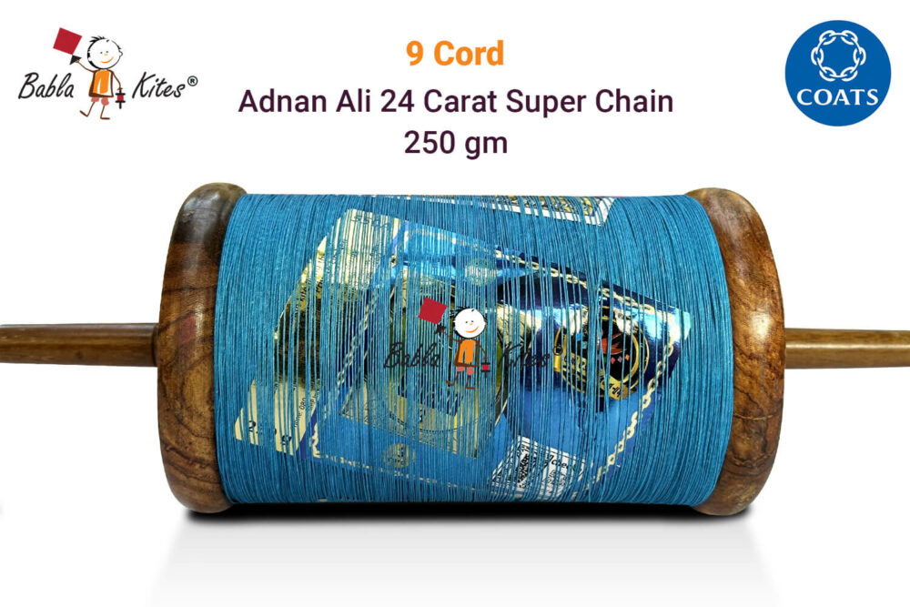 Adnan Ali 24 Carat Article - 9 Cord Super Sankal 8 Chain Manjha (2.5 Reel / 250 gm) + Free Shipping 1