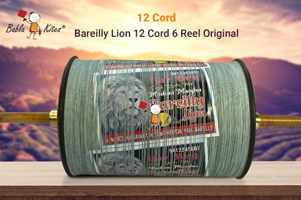 Bareilly Lion's Original Manjha - 12 Cord 6 Reel Manjha No. 1 Quality + Free Shipping 3