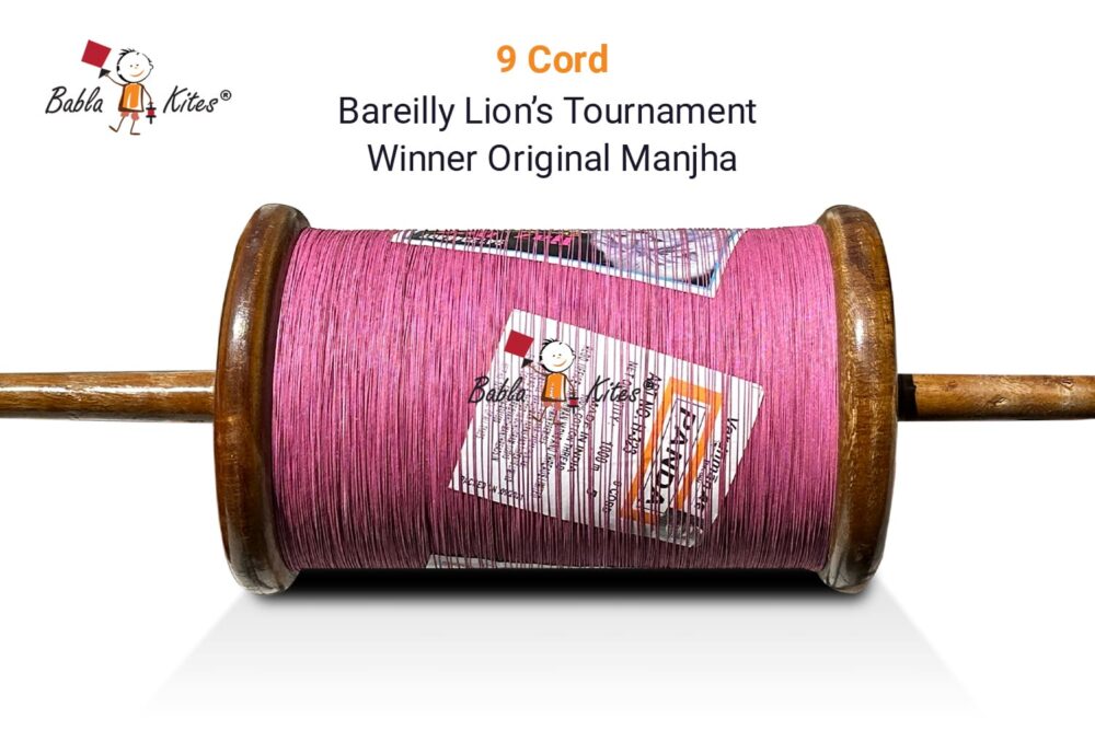 Bareilly Lion’s Tournament Winner Original Manjha – 9 Cord 3 Reel Panda No. 5 Manjha No. 1 Quality