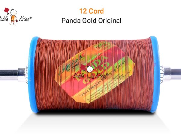 Panda Gold 12 Cord Manjha with Wooden Spool (1 Reel)