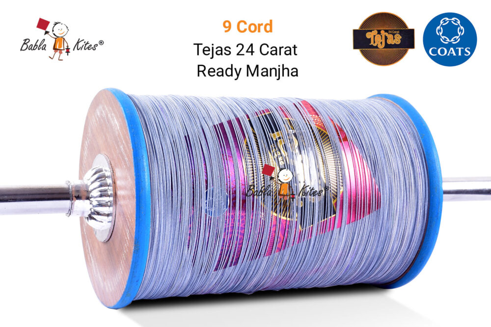 Coats Tejas 24 Carat 9 Cord Manjha (2 Reel) Extra Strong