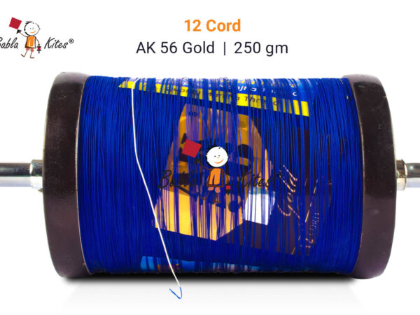 12 Cord AK56 Gold Manjha (250 gm/2.5 Reel)