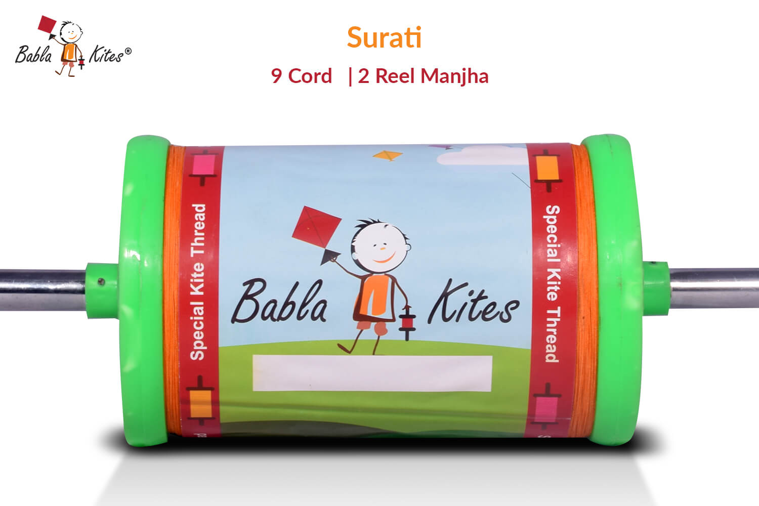 9-cord-2-reel 9 Cord Surti Manjha (2 Reel/2000 mtr) + Free Shipping