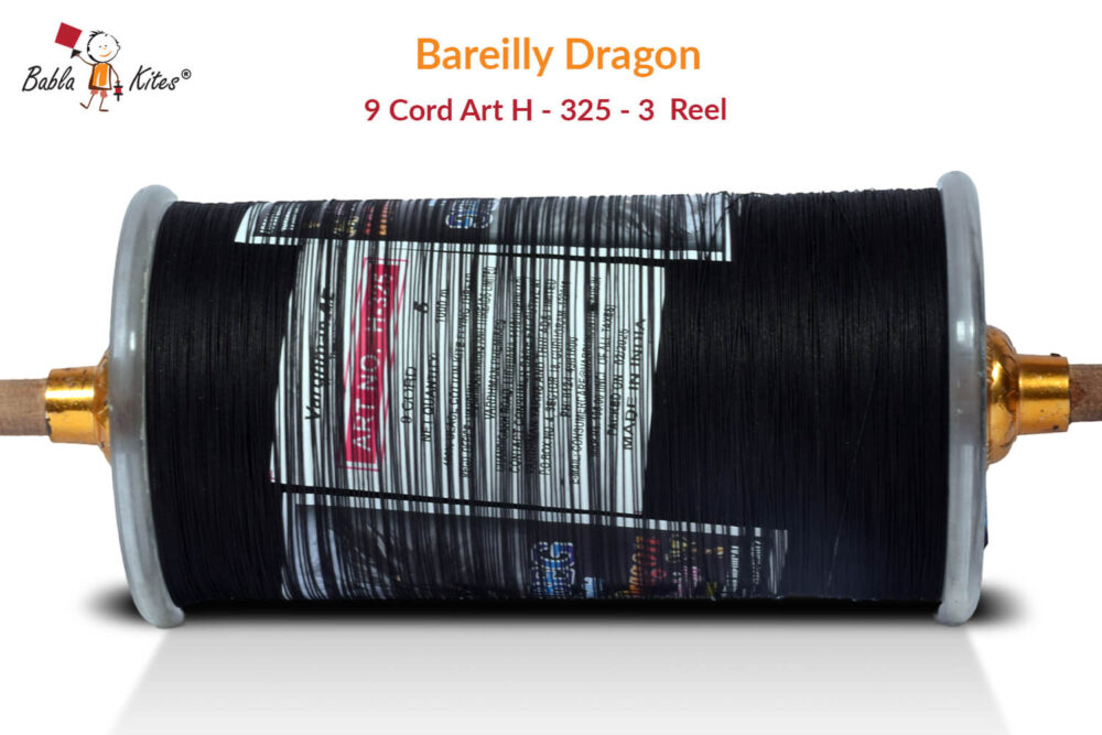 Original Bareilly Dragon 9 Cord Panda Art-H 325 Manjha (3 Reel) by Ijaz Beg + Free Shipping