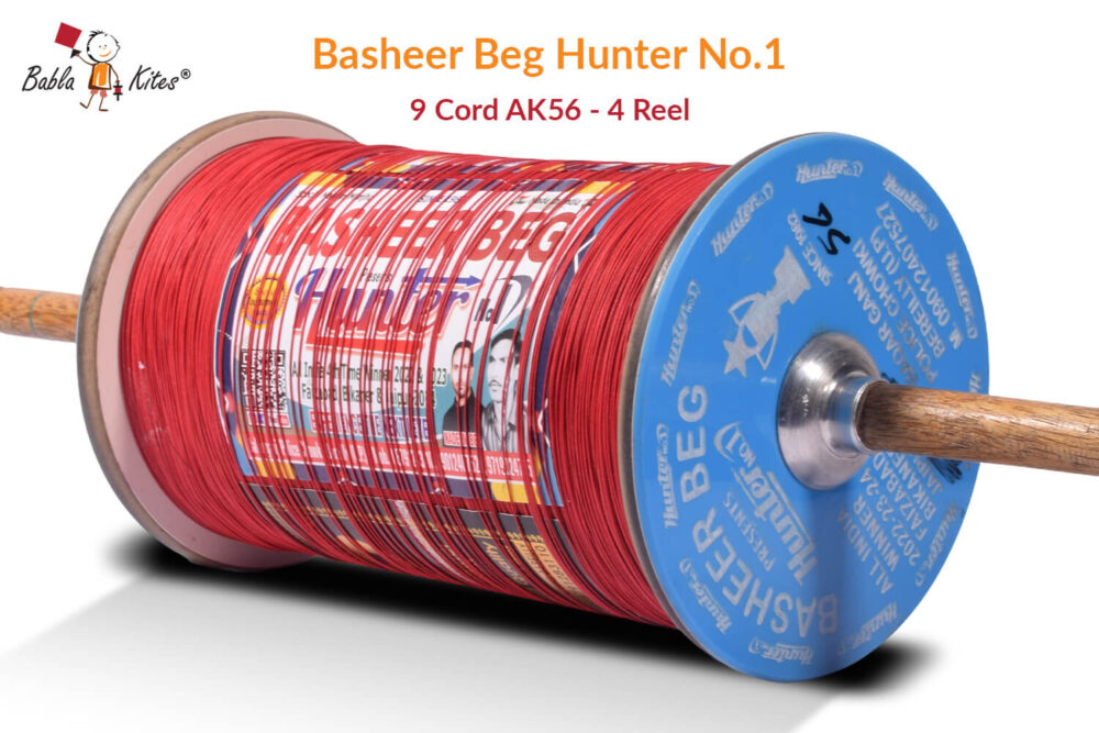 Exclusive Basheer Beg Hunter No. 1 - 9 Cord AK56 Platinum Plus Manjha (4 Reel) + Free Shipping
