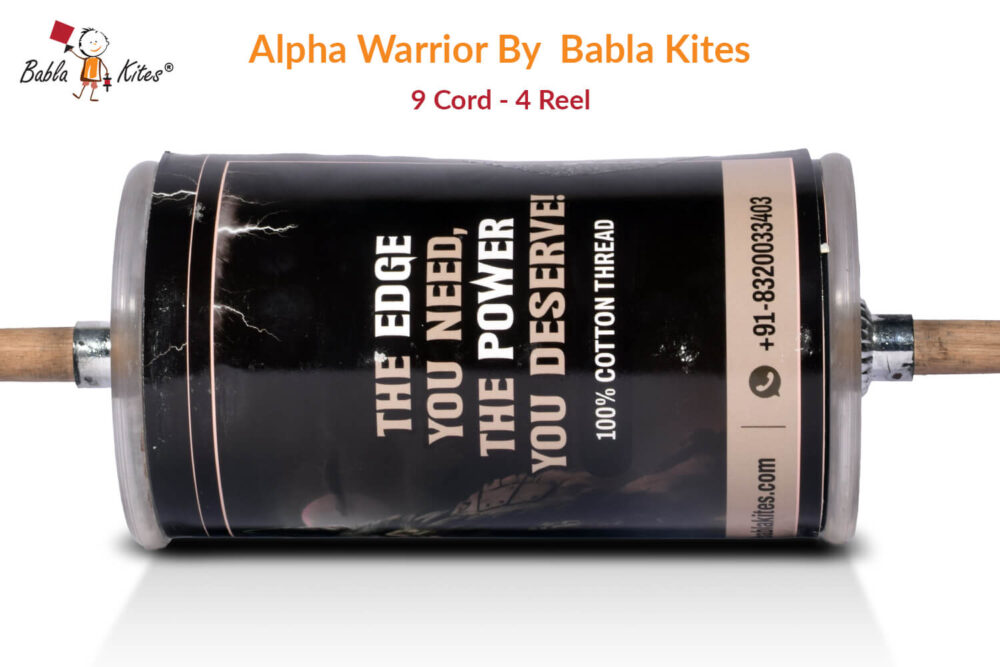 Alpha Warrior 9 Cord (4 Reel) By Babla Kites + Free Shipping