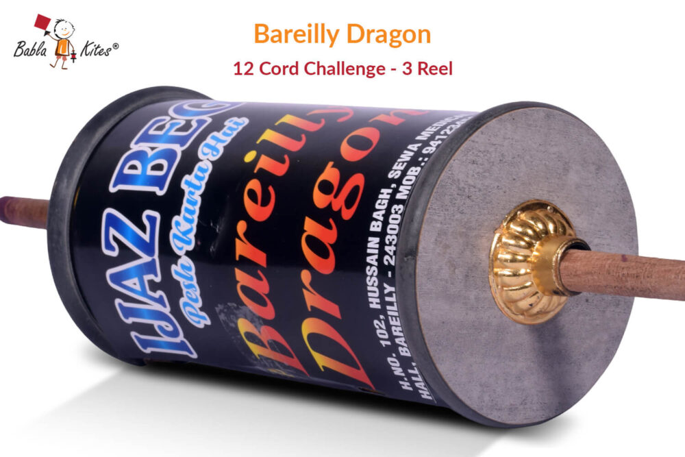Exclusive Bareilly Dragon 12 Cord Challenge (3 Reel) Manjha by Ijaz Beg + Free Shipping