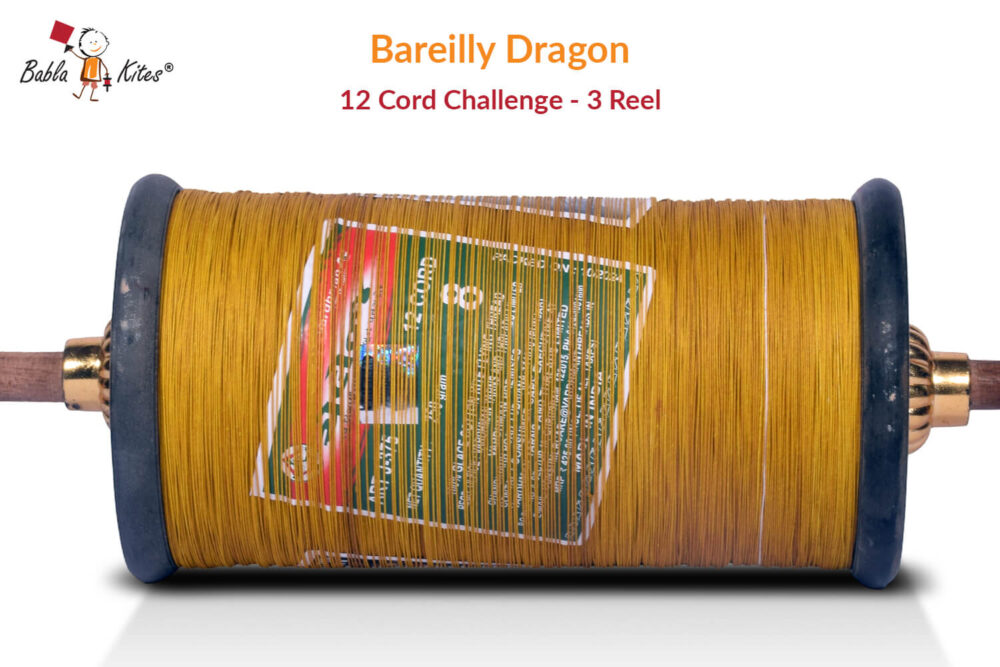 Exclusive Bareilly Dragon 12 Cord Challenge (3 Reel) Manjha by Ijaz Beg + Free Shipping