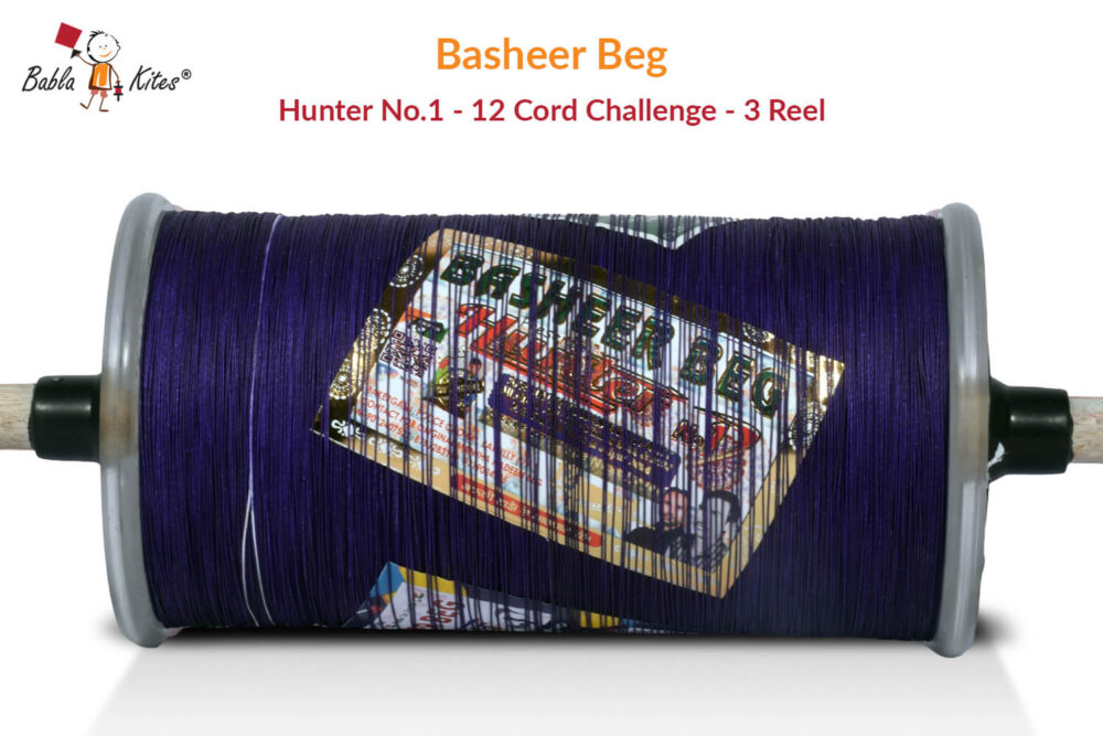 Original Basheer Beg Hunter No. 1 - 12 Cord Challenge Manjha (3 Reel) + Free Shipping