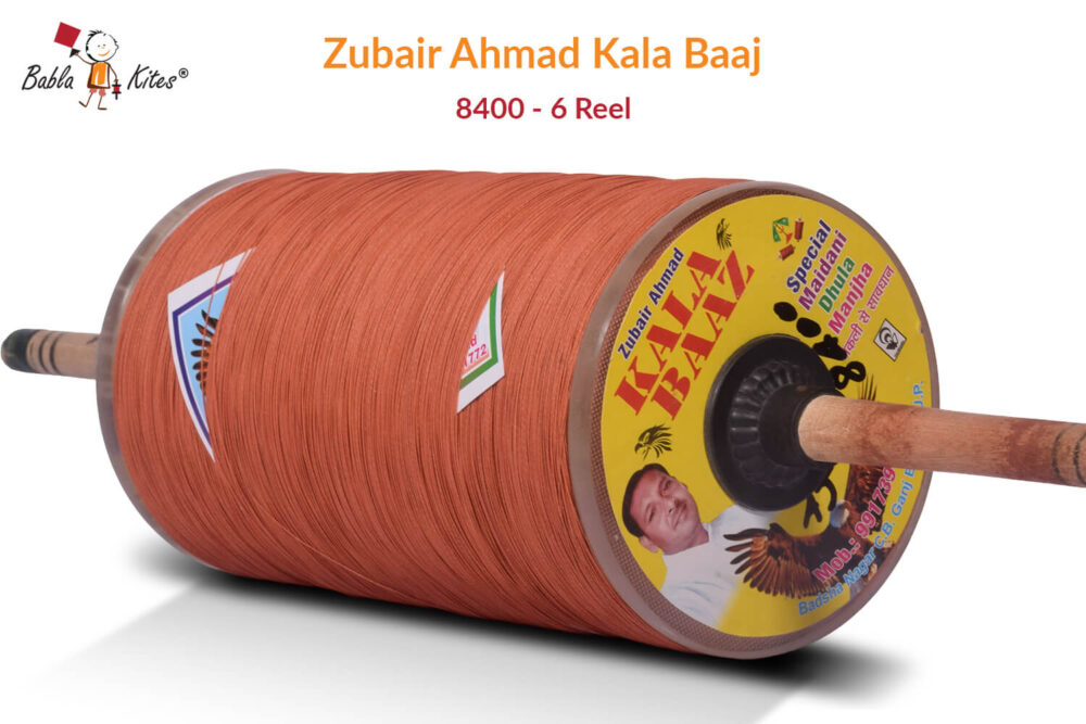 Zubair Ahmad Kala Baaj - 6 Cord Hammer 8400 (6 Reel) Manjha + Free Shipping