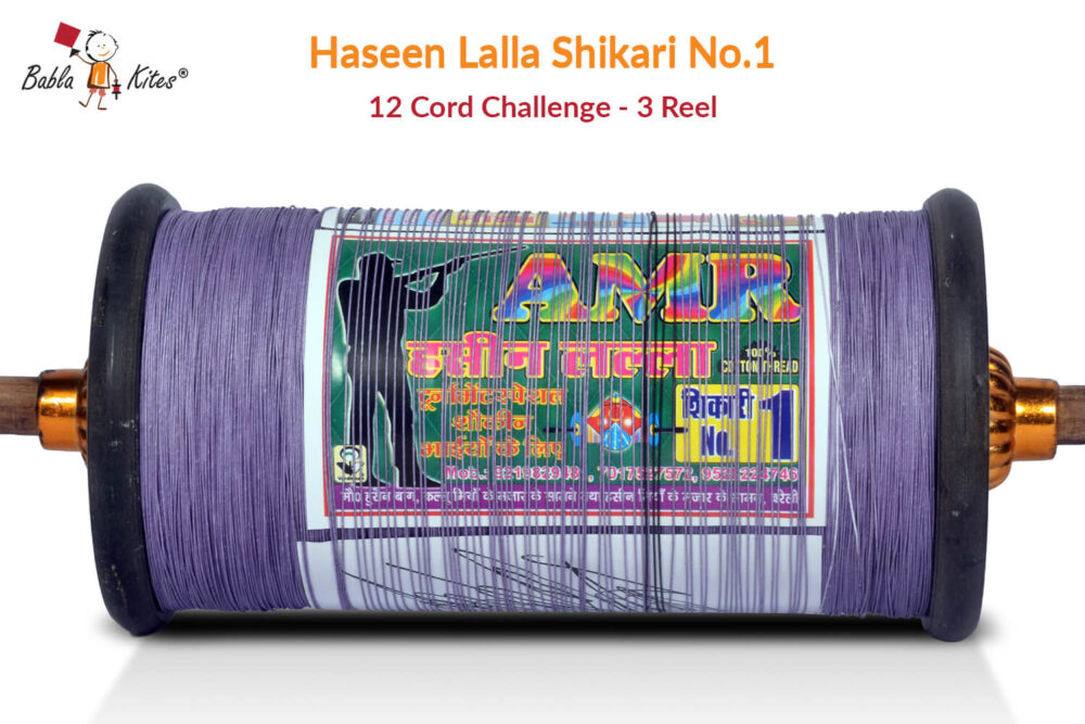 Original Haseen Lalla Shikari No. 1 - 12 Cord Challenge (3 Reel) Manjha + Free Shipping